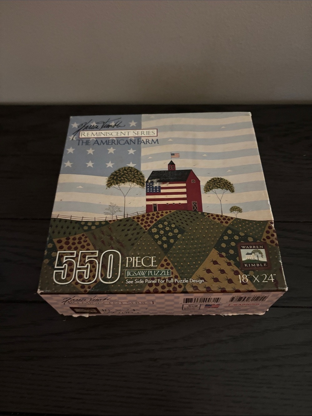 Warren Kimble 550-Piece 'The American Farm' Jigsaw Puzzle - Red Barn Design